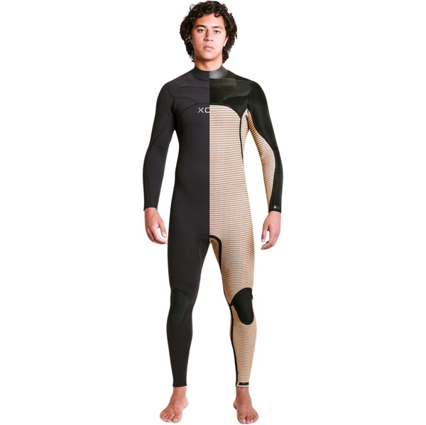 2026 Xcel Mens Comp + 4/3mm Chest Zip Wetsuit MN43CPC4 - Black / Blue Nights